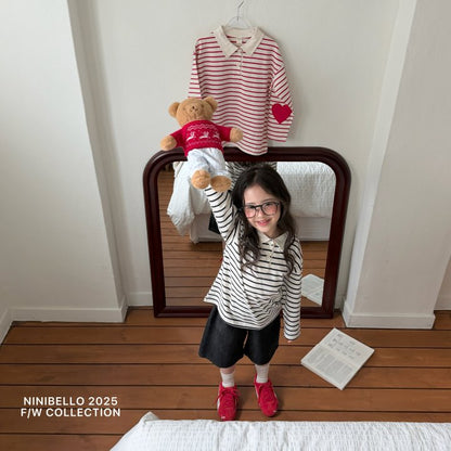 【予約販売】Heart patch color tee [NINIBELLO] (26SS)【2026年2月下旬以降順次発送】