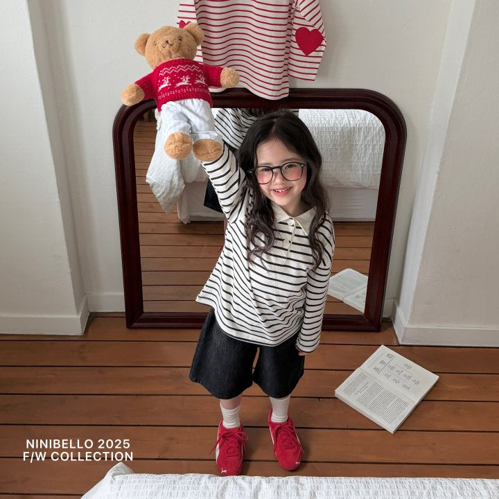 【予約販売】Heart patch color tee [NINIBELLO] (26SS)【2026年2月下旬以降順次発送】