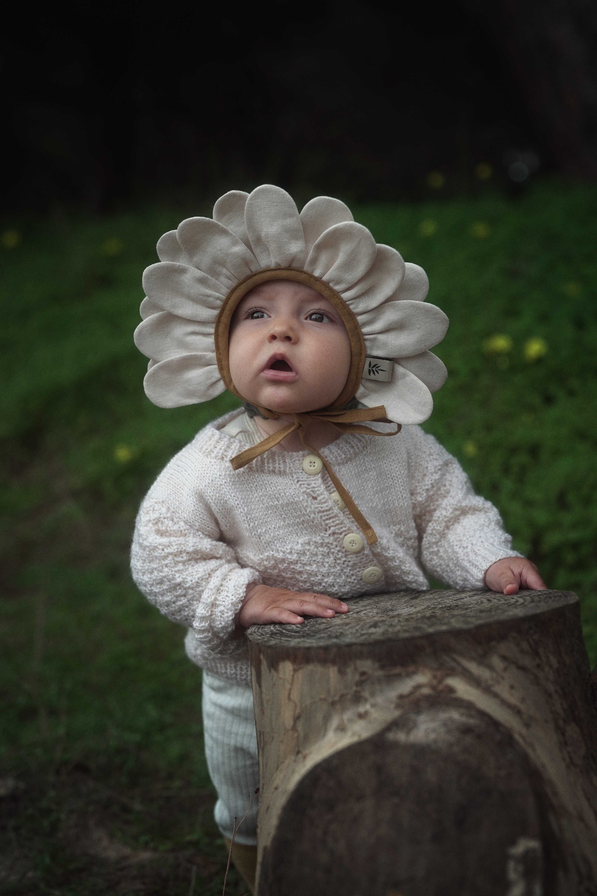 【オーダー会】'DAISY' LINEN FLOWER BONNET [SHOMKA] 【2026年5月下旬以降順次発送】