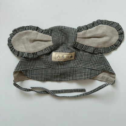 PUPPY STRAIGHT BONNET - GLENCHECK (NEUTRAL EAR)