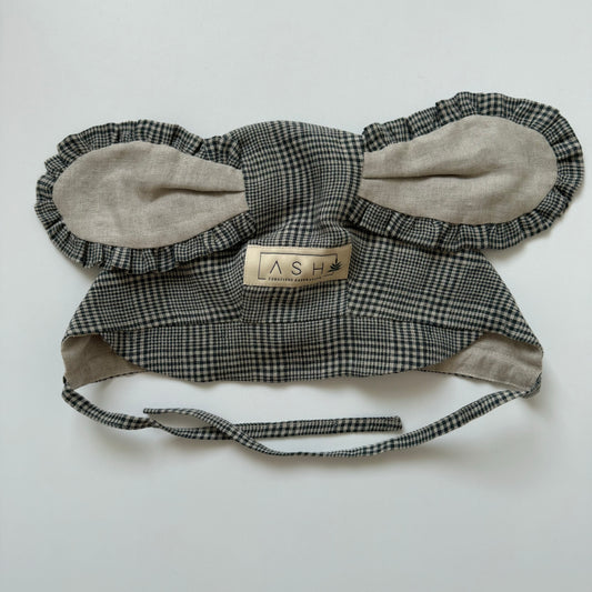 PUPPY STRAIGHT BONNET - GLENCHECK (NEUTRAL EAR)
