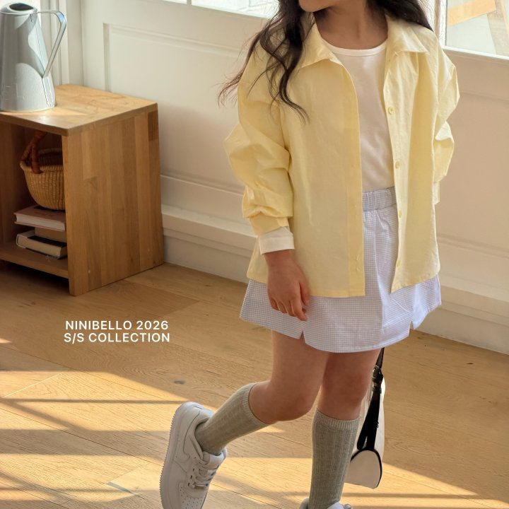 【予約販売】Vanilla cotton shirt [NINIBELLO] (26SS)【2026年2月下旬以降順次発送】