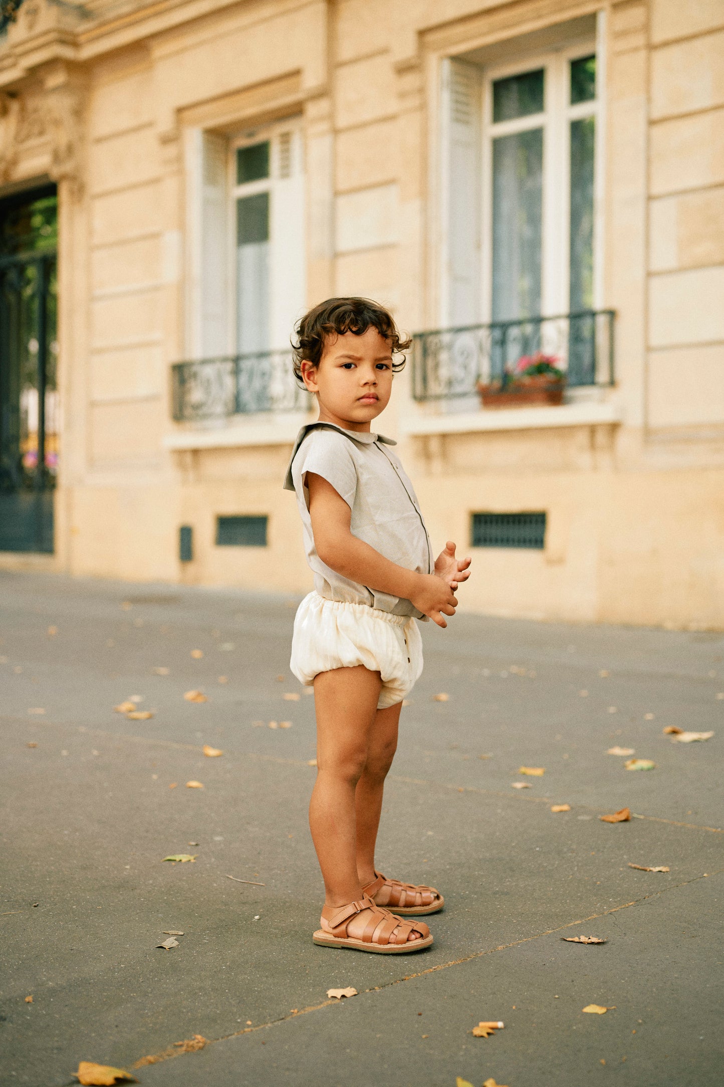 Bloomer CHAILLOT - chalk chevron [Maison Marelle](25SS DROP2)