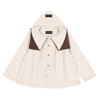 【オーダー会】 Shirt DUC - velvet beige & brown [Maison Marelle](25AW Drop1) 【2025年12月中旬以降発送予定】