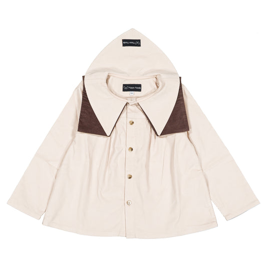 【オーダー会】 Shirt DUC - velvet beige & brown [Maison Marelle](25AW Drop1) 【2025年12月中旬以降発送予定】