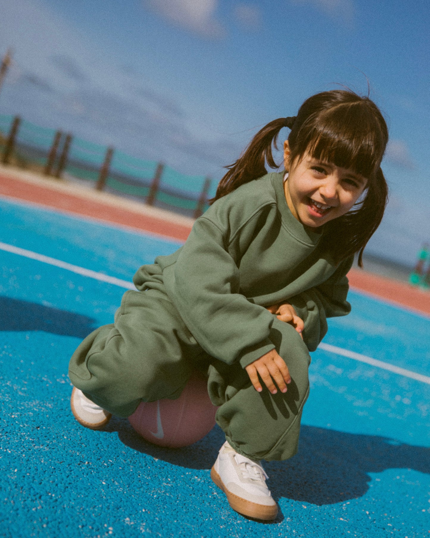 Organic French terry bottom - Grass Green [EARTH THE ARCHIVE] (26AW)