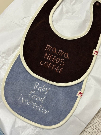 Lettering Bib - Steel blue [mwahmwah]【2026年7月下旬以降順次発送】