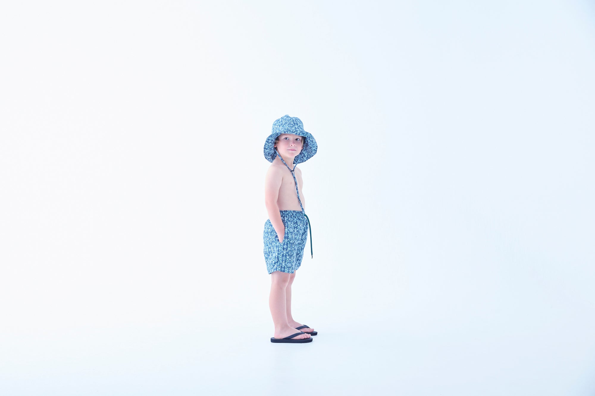 Old Tile Pattern Boys Surf Shorts [eLfinFolk] (26SS)