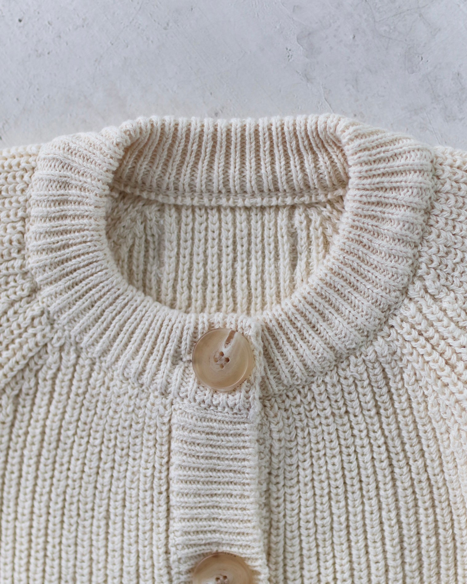 Button knit jumpsuit - Cream [EARTH THE ARCHIVE] (26AW)