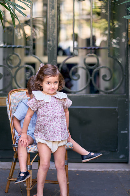 Blouse NOLLET - pink flowers [Maison Marelle] (26SS)