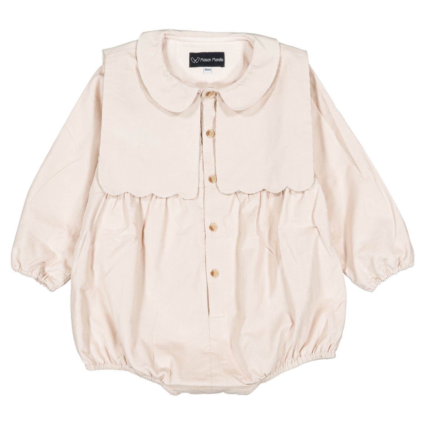 【オーダー会】 Romper SORBONNE - velvet beige [Maison Marelle](25AW Drop1) 【2025年12月中旬以降発送予定】