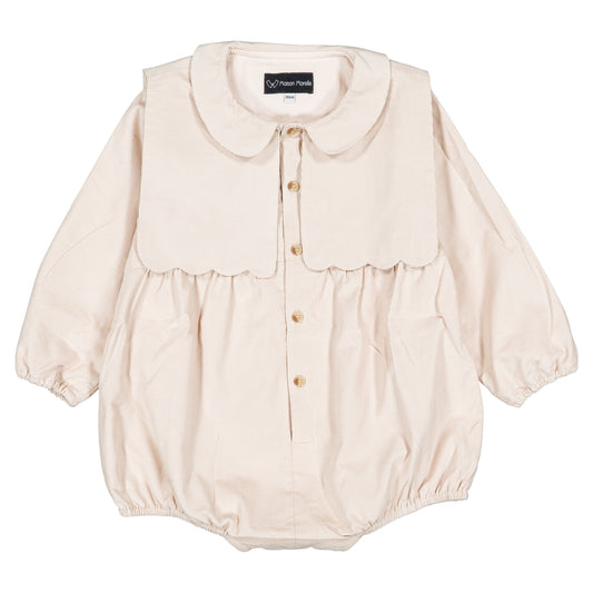【オーダー会】 Romper SORBONNE - velvet beige [Maison Marelle](25AW Drop1) 【2025年12月中旬以降発送予定】