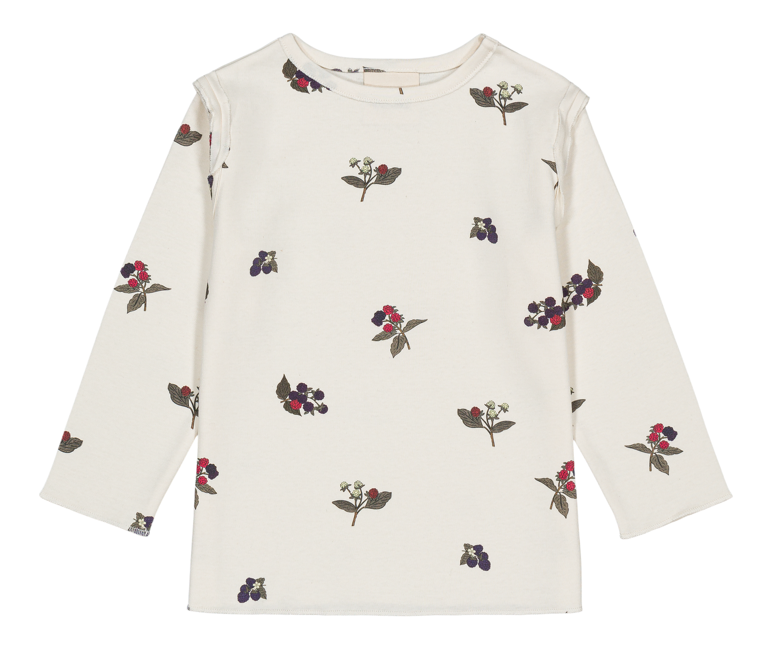 LALA T-SHIRT - ECRU / BLACKBERRIES [STUDIO BOHEME] (25AW)