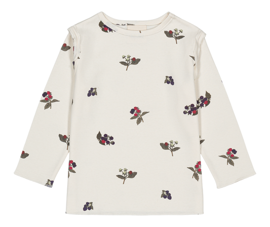 【予約販売】 LALA T-SHIRT - ECRU / BLACKBERRIES [STUDIO BOHEME] (25AW) 【2025年9月中旬以降入荷予定】