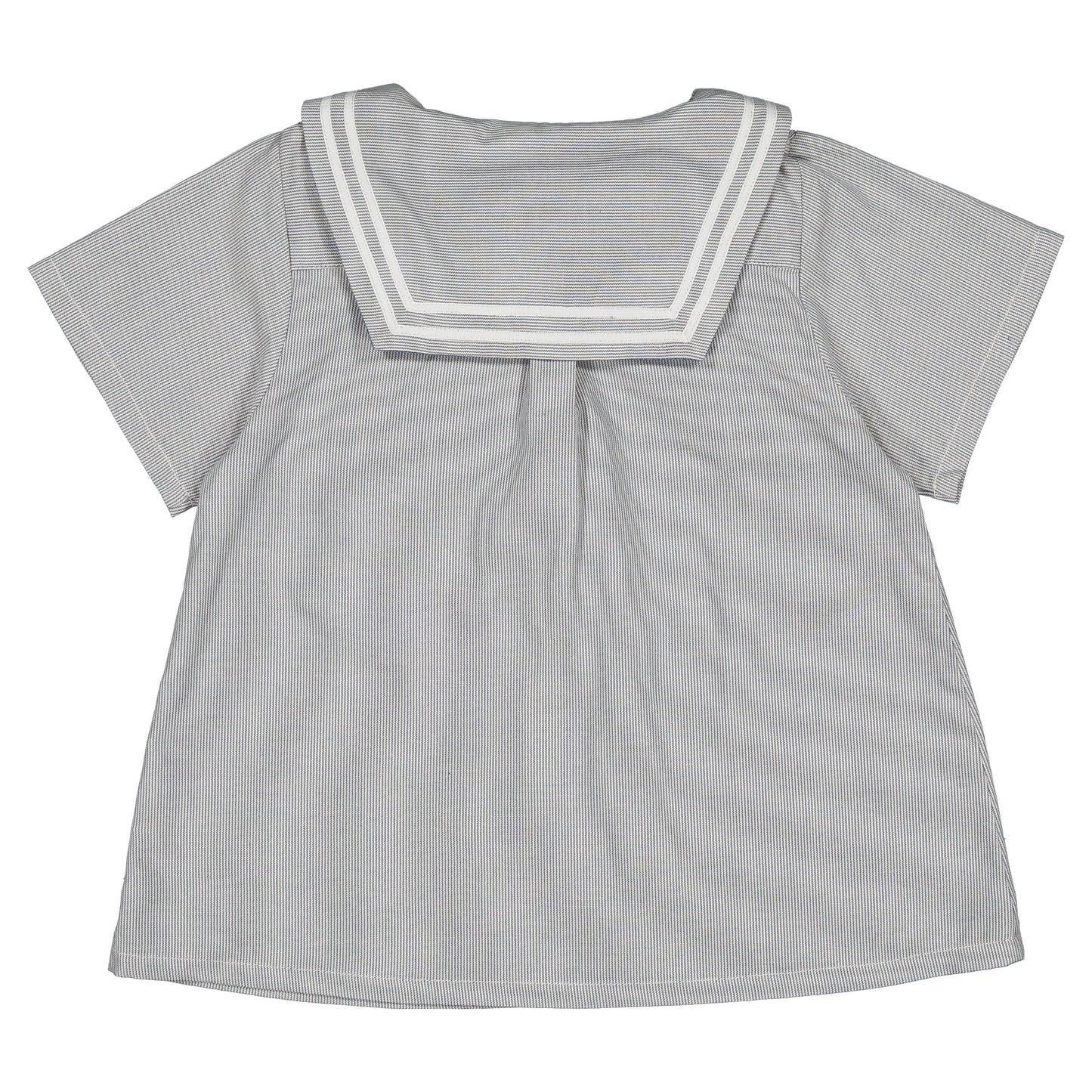 blouse MAHON -blue fine stripes [Maison Marelle](25SS DROP2)
