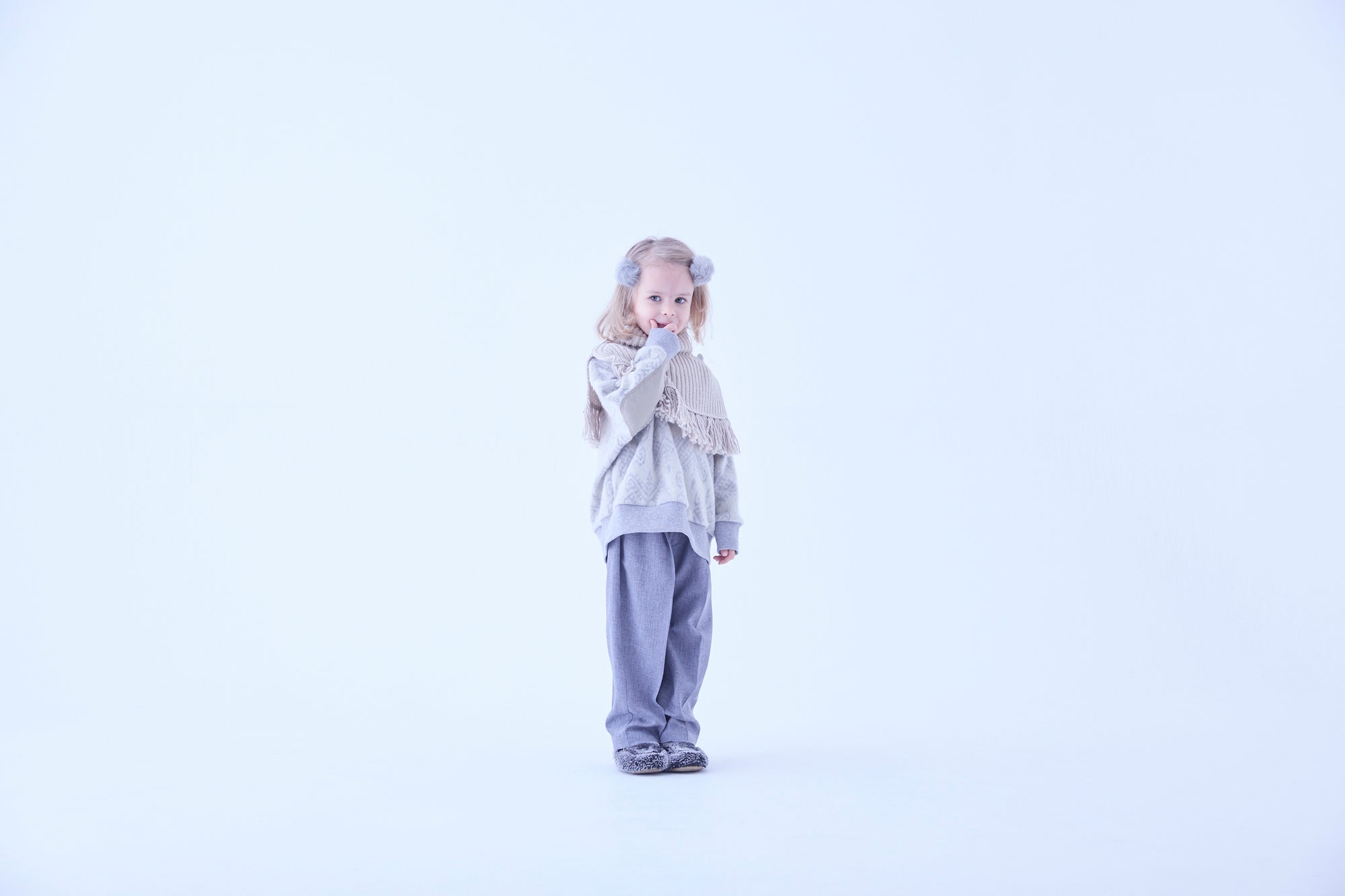 Rib Knit Knights Cape Ⅱ - Ivory [eLfinFolk ] (25AW•Drop2)