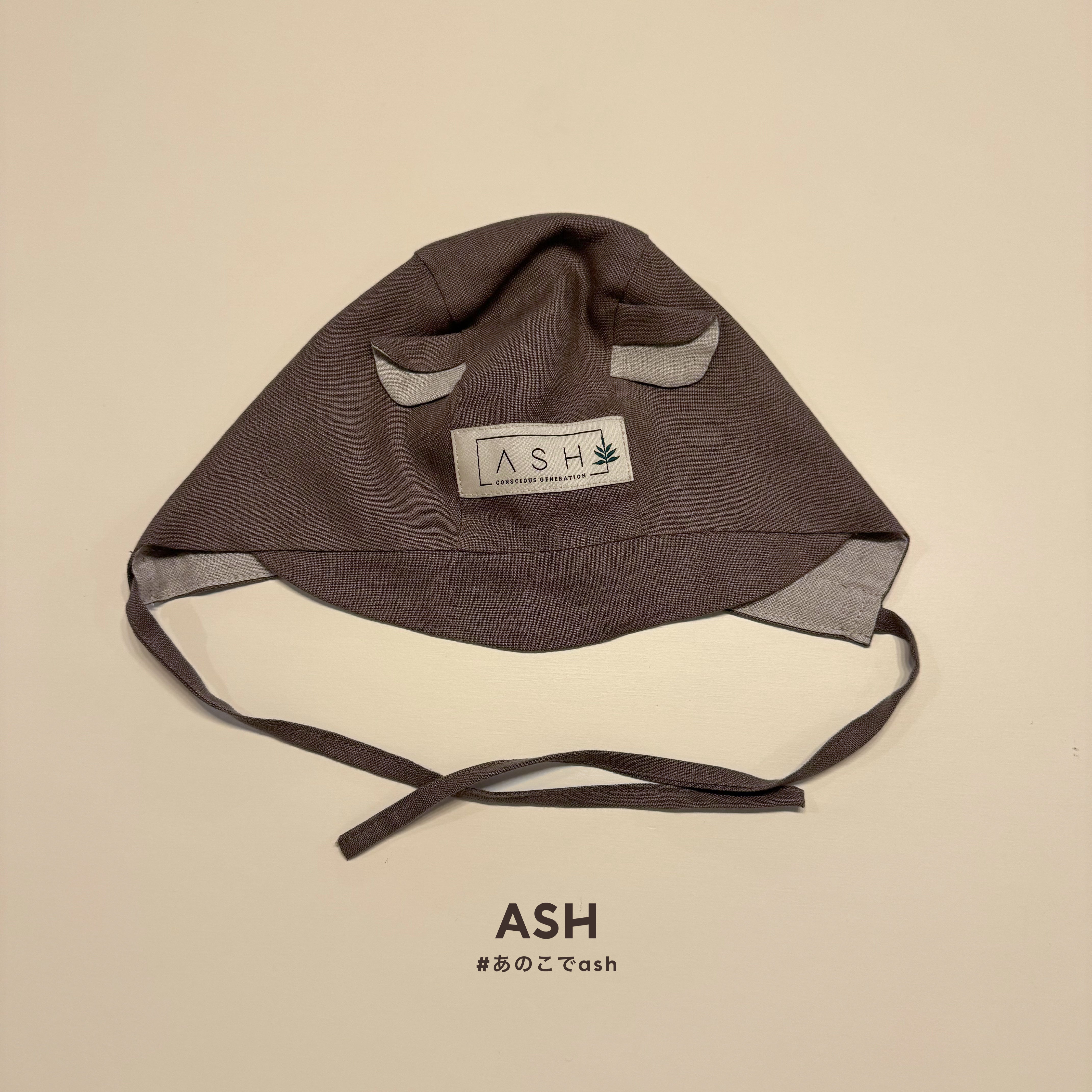 ASH generation] bear bonnet (straight) / soil – ANOKO.｜海外子供服