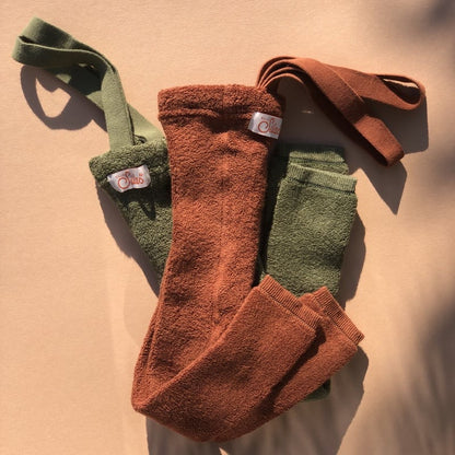 Retro Teddy Footless Tights With Braces - Cinnamon [SILLY Silas]