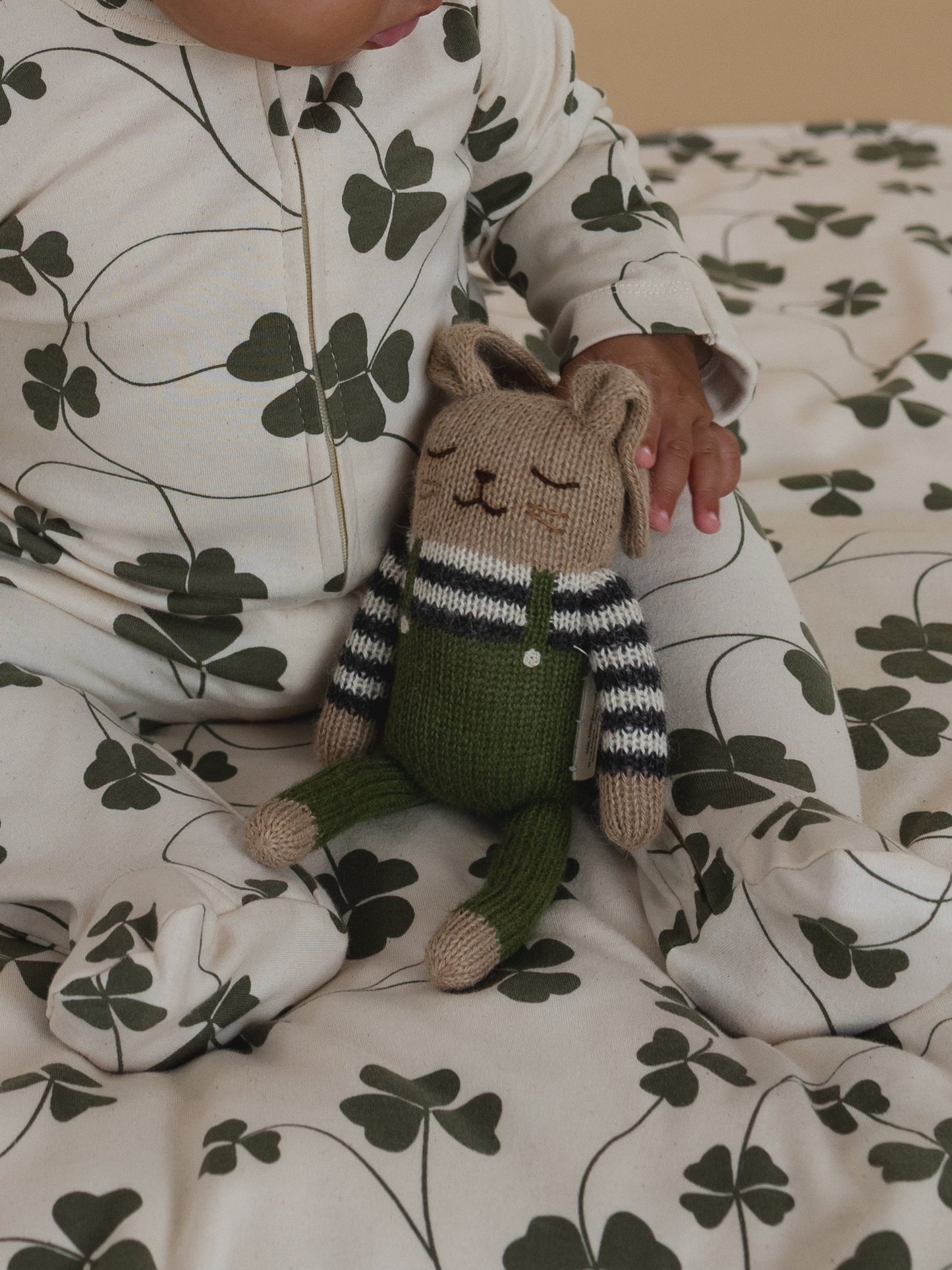 BUNNY SOFT TOY - OLIVE OVERALLS [organic zoo × main sauvage] (25AW)