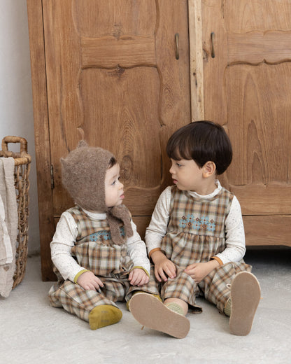 Forest Check Jumpsuit  [Doucement] (25AW)【2025年10月下旬以降お届け予定】