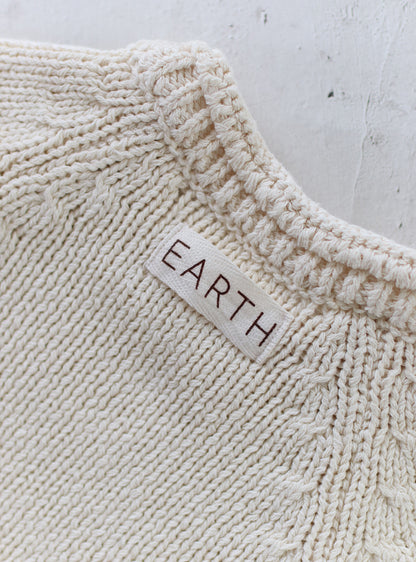 Knit top - Cream [EARTH THE ARCHIVE] (26AW)