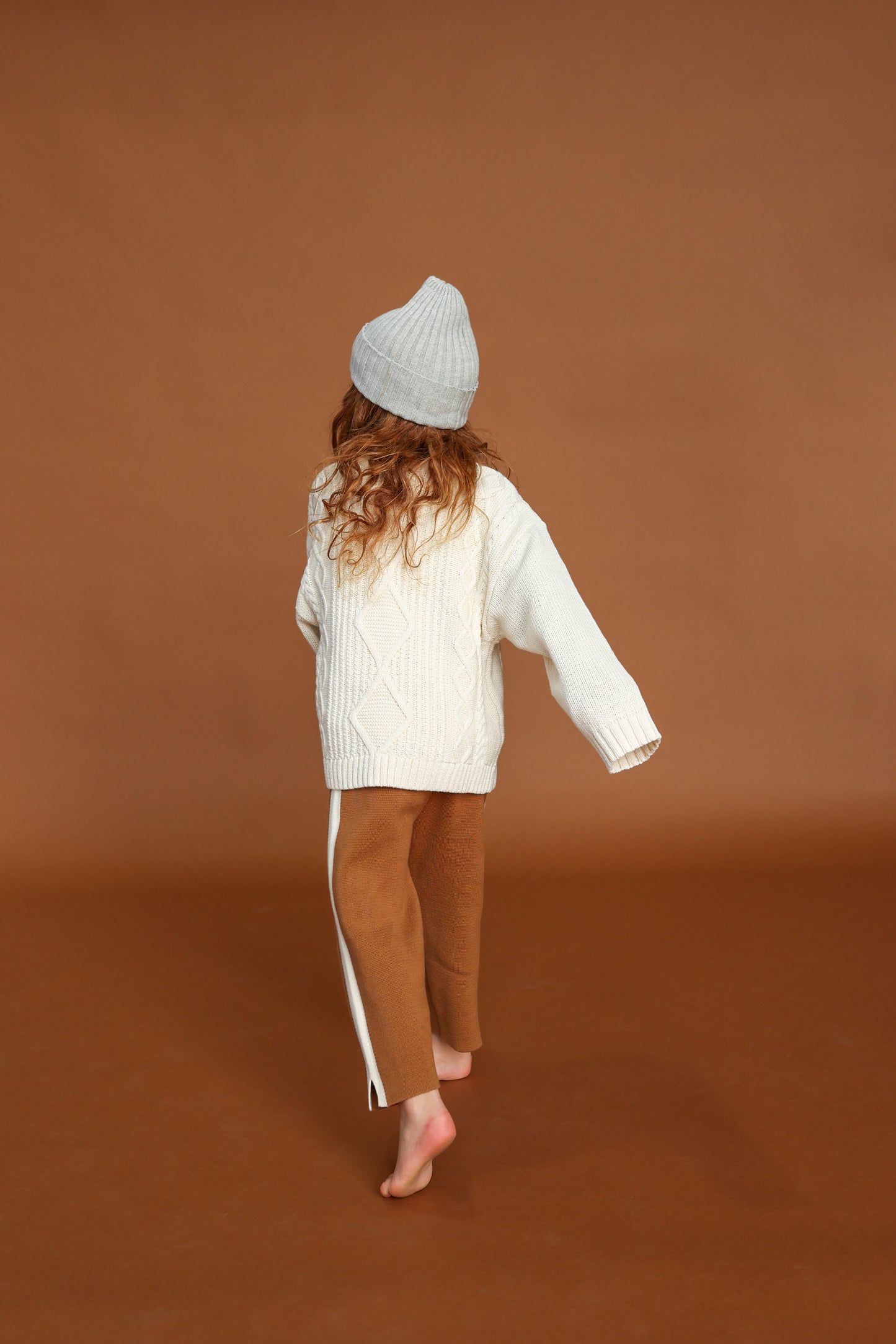 Ribbed Pixie Beanie - Grey Marle [GROWN](25KIDS CLUB)