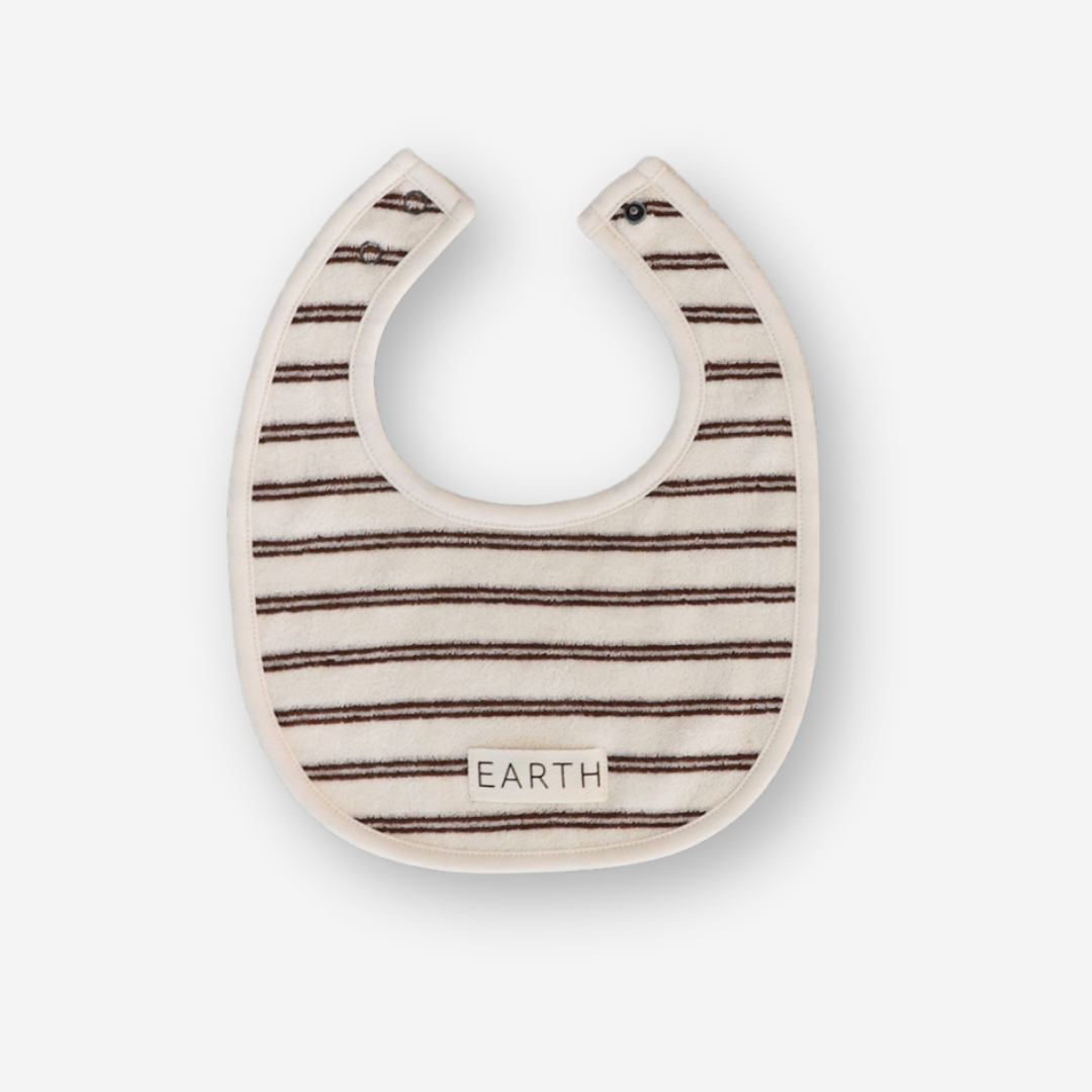 Organic Bib - Brown Stripe [EARTH THE ARCHIVE] (26AW)