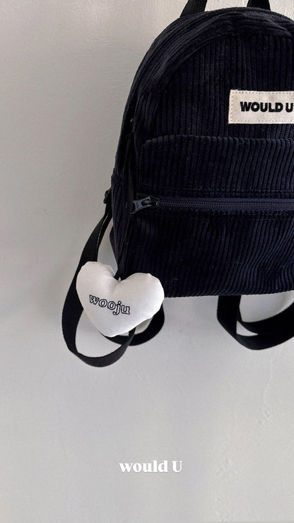 【オーダー会】Wouldu Corduroy Back Pack - Deep Navy [wouldU]【2025年11月下旬以降順次お届け予定】