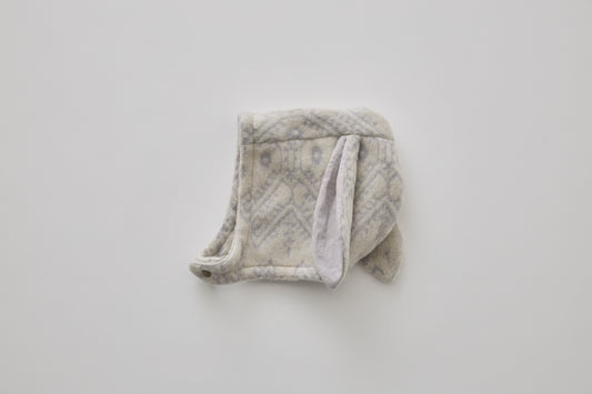 Snow Jacquard Bunny Bonnet - Ivory [eLfinFolk / エルフィンフォルク] (25AW•Drop2) 【2025年9月中旬以降発送予定】