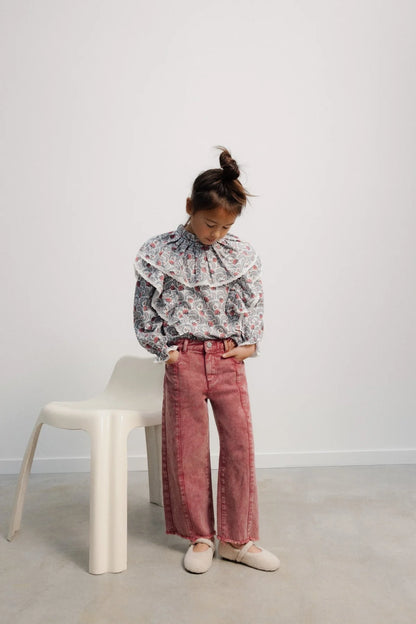 TNS Denim Wide Leg Pant - Winetasting [the new society](26AW)drop1