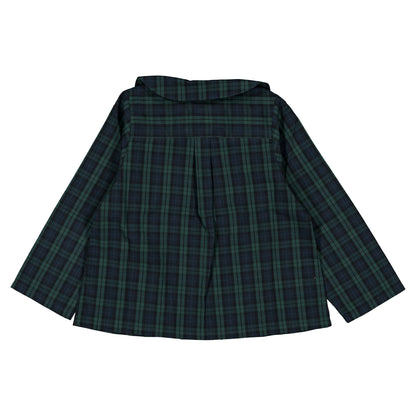 【オーダー会】 Blouse CONVENTION - tartan green&blue [Maison Marelle](25AW Drop1) 【2025年12月中旬以降発送予定】