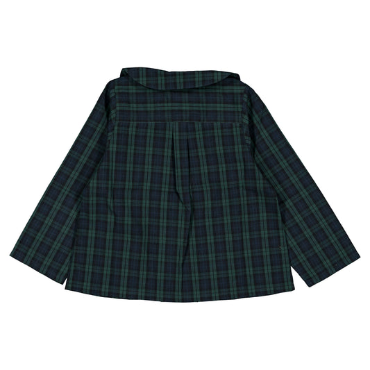 【オーダー会】 Blouse CONVENTION - tartan green&blue [Maison Marelle](25AW Drop1) 【2025年12月中旬以降発送予定】