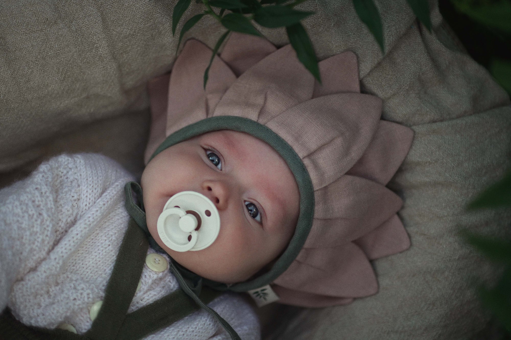 【オーダー会】'MAGNOLIA' LINEN FLOWER BONNET [SHOMKA] 【2026年5月下旬以降順次発送】