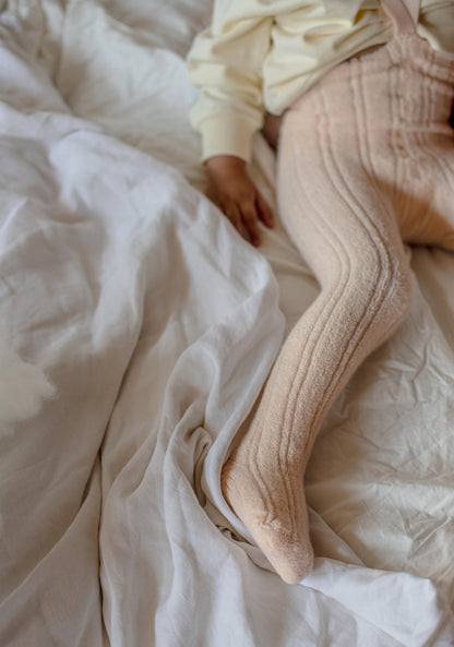 Granny Teddy Footed Tights With Braces - Silky Peach [SILLY Silas (Heavenly Collection)]