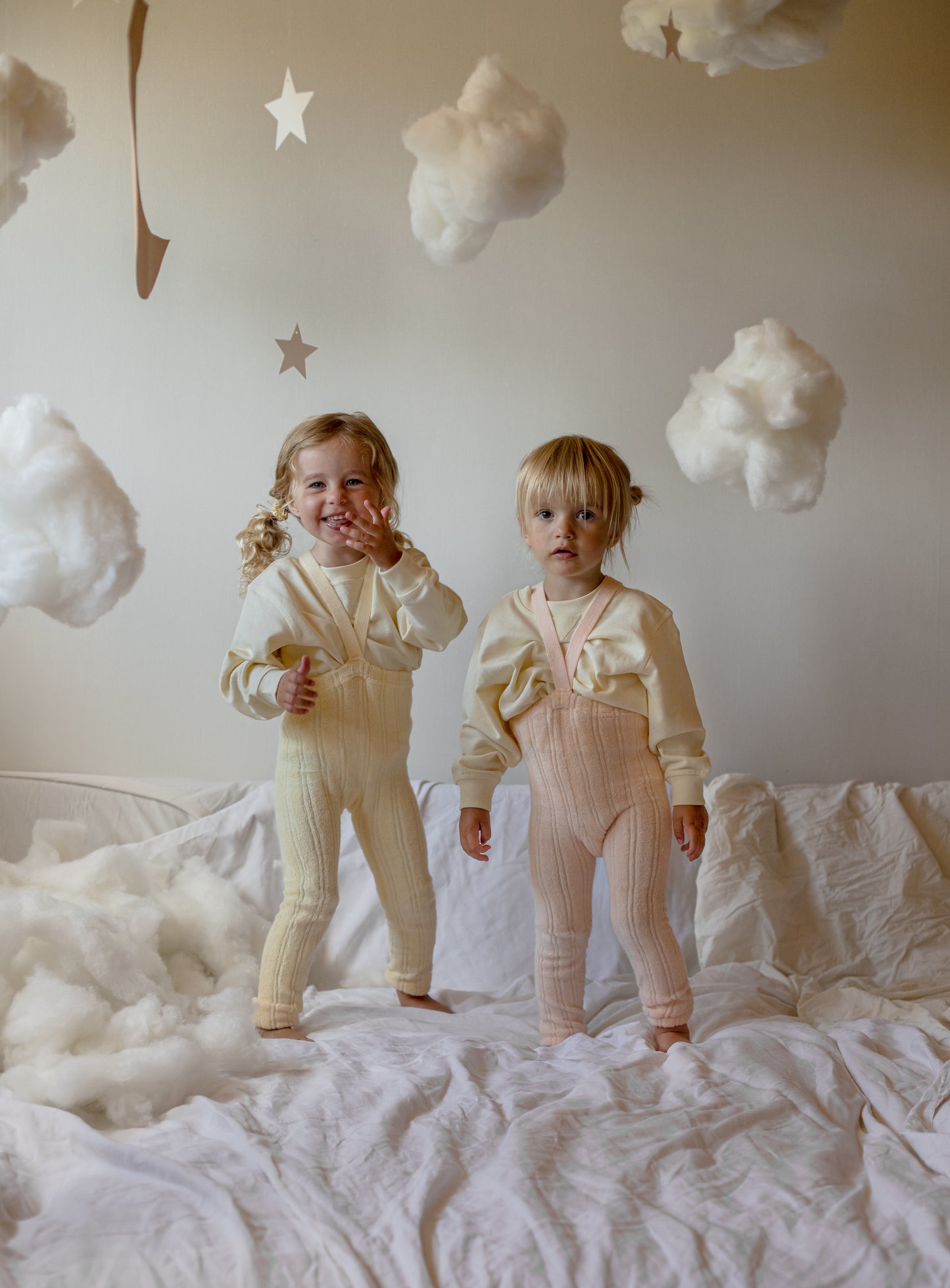 Granny Teddy Footless Tights With Braces - Lemon Icing [SILLY Silas (Heavenly Collection)]