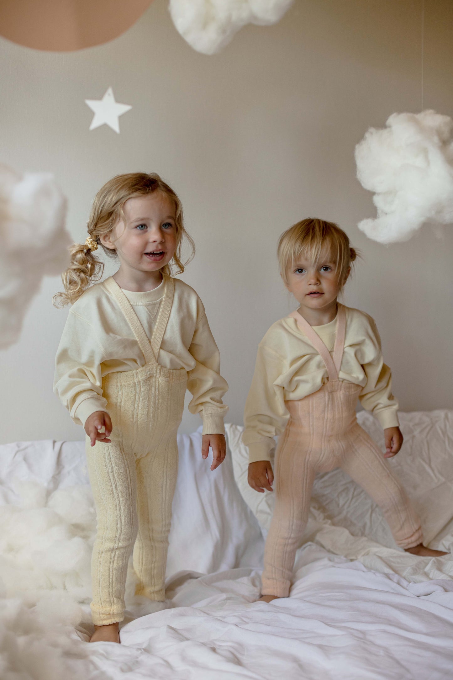 Granny Teddy Footless Tights With Braces - Silky Peach [SILLY Silas (Heavenly Collection)]