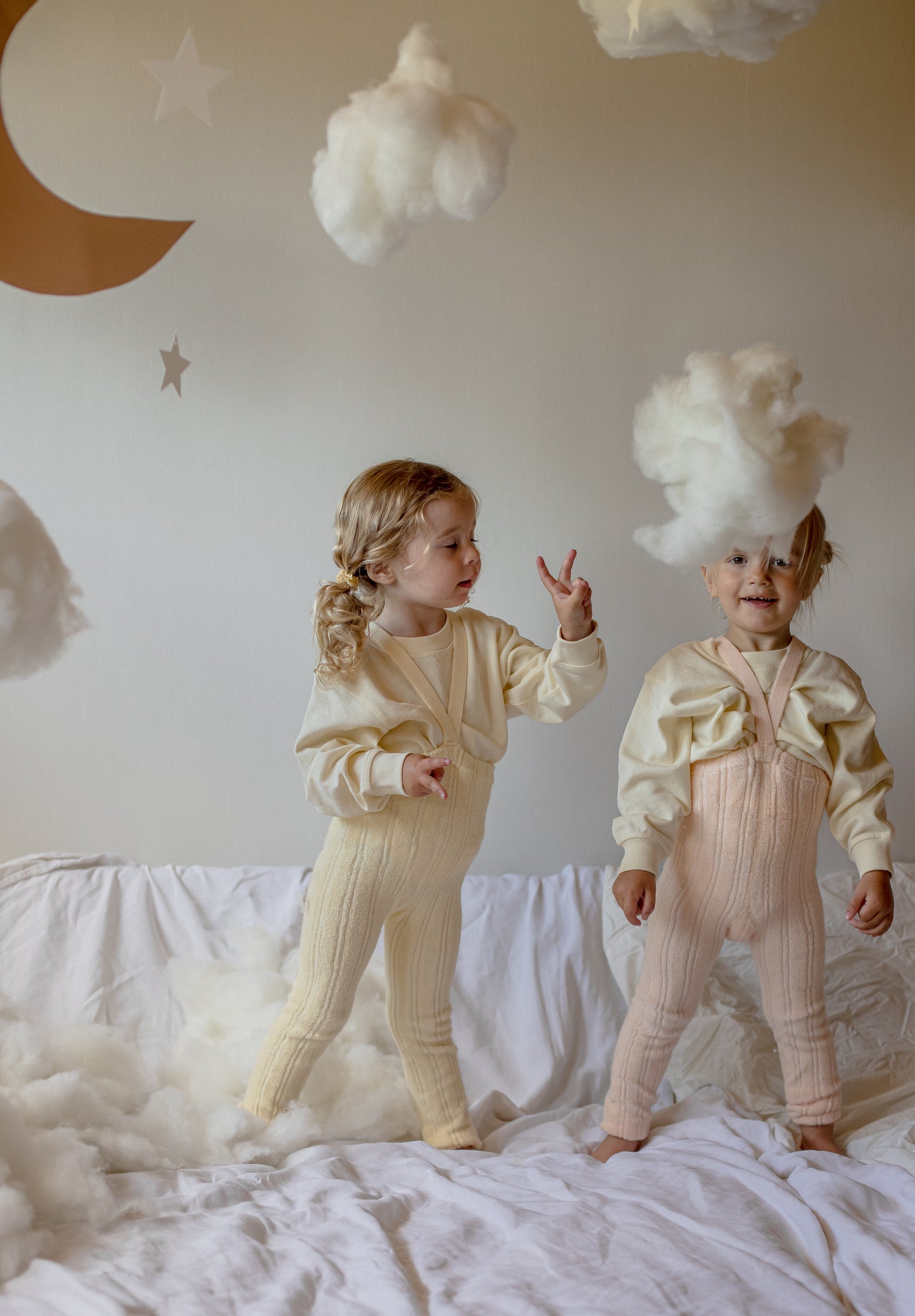 Granny Teddy Footless Tights With Braces - Lemon Icing [SILLY Silas (Heavenly Collection)]