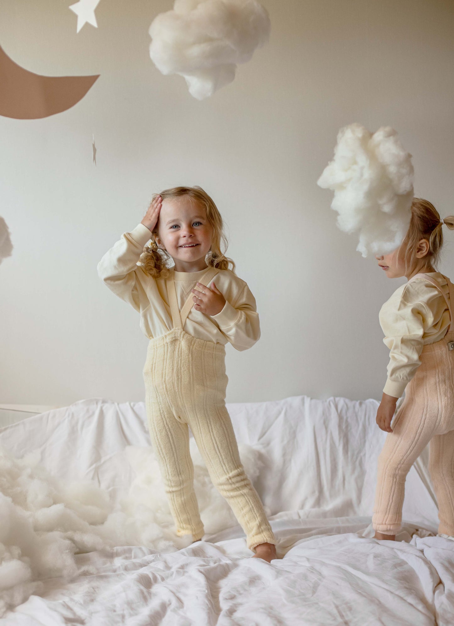 Granny Teddy Footless Tights With Braces - Lemon Icing [SILLY Silas (Heavenly Collection)]