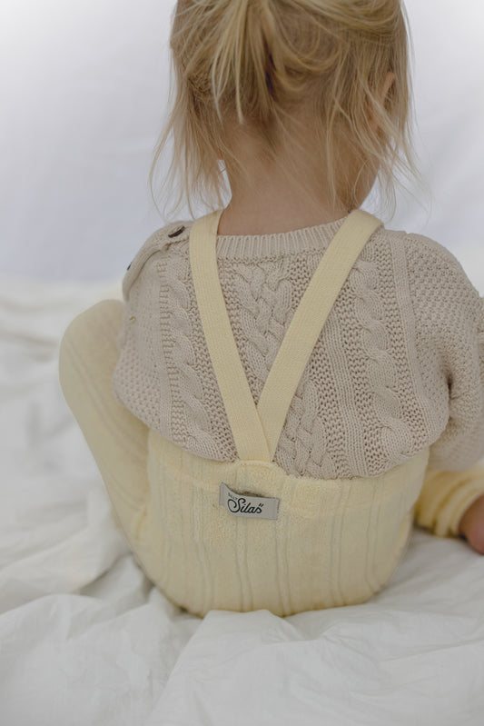 Granny Teddy Footless Tights With Braces - Lemon Icing [SILLY Silas (Heavenly Collection)]