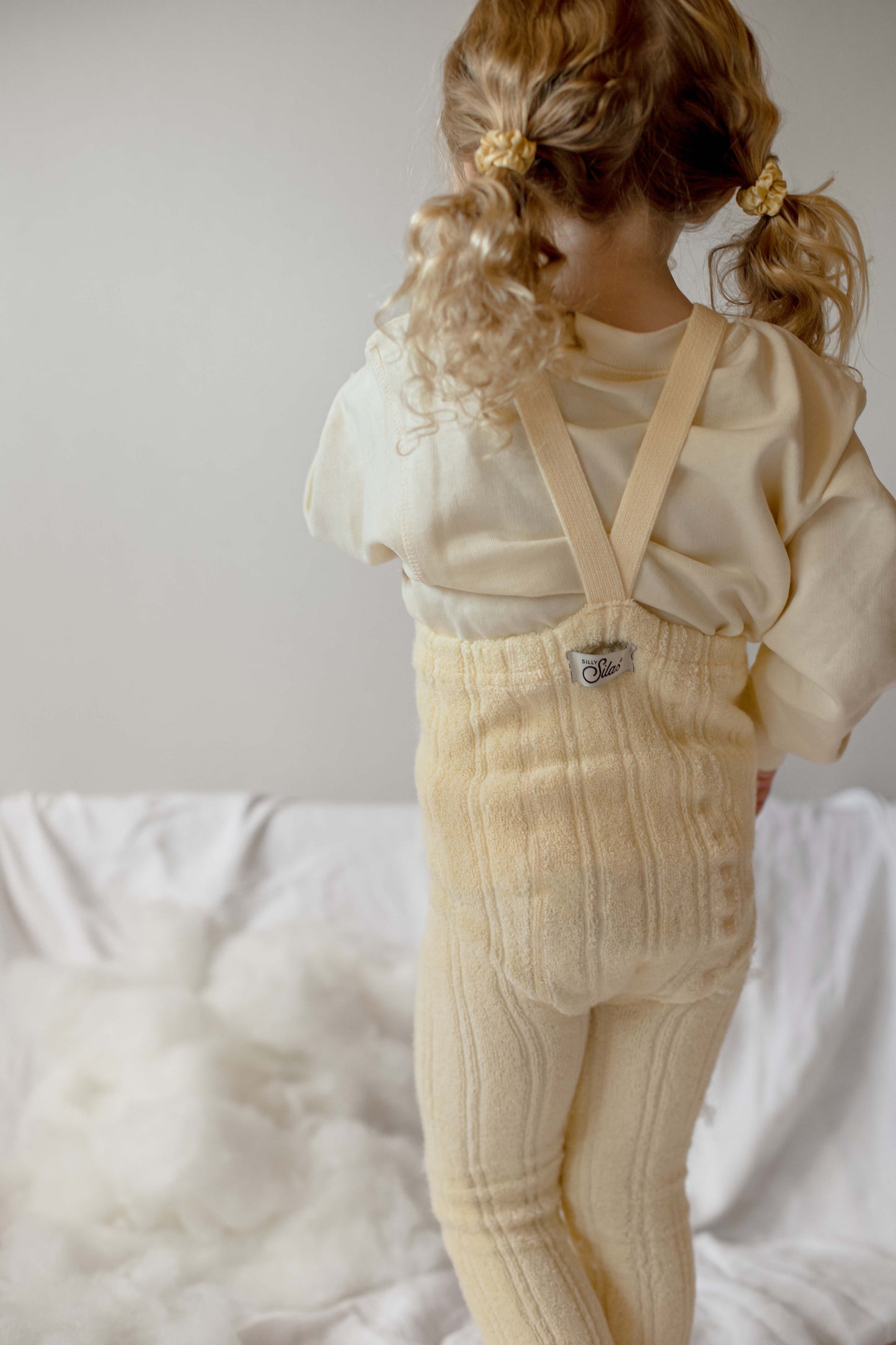 Granny Teddy Footless Tights With Braces - Lemon Icing [SILLY Silas (Heavenly Collection)]