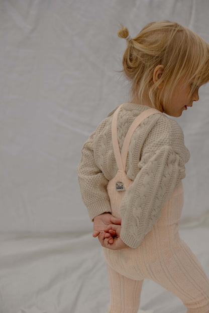 Granny Teddy Footed Tights With Braces - Silky Peach [SILLY Silas (Heavenly Collection)]