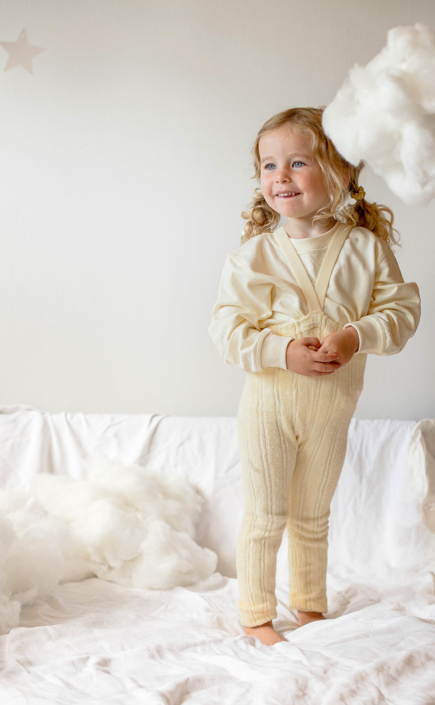Granny Teddy Footless Tights With Braces - Lemon Icing [SILLY Silas (Heavenly Collection)]
