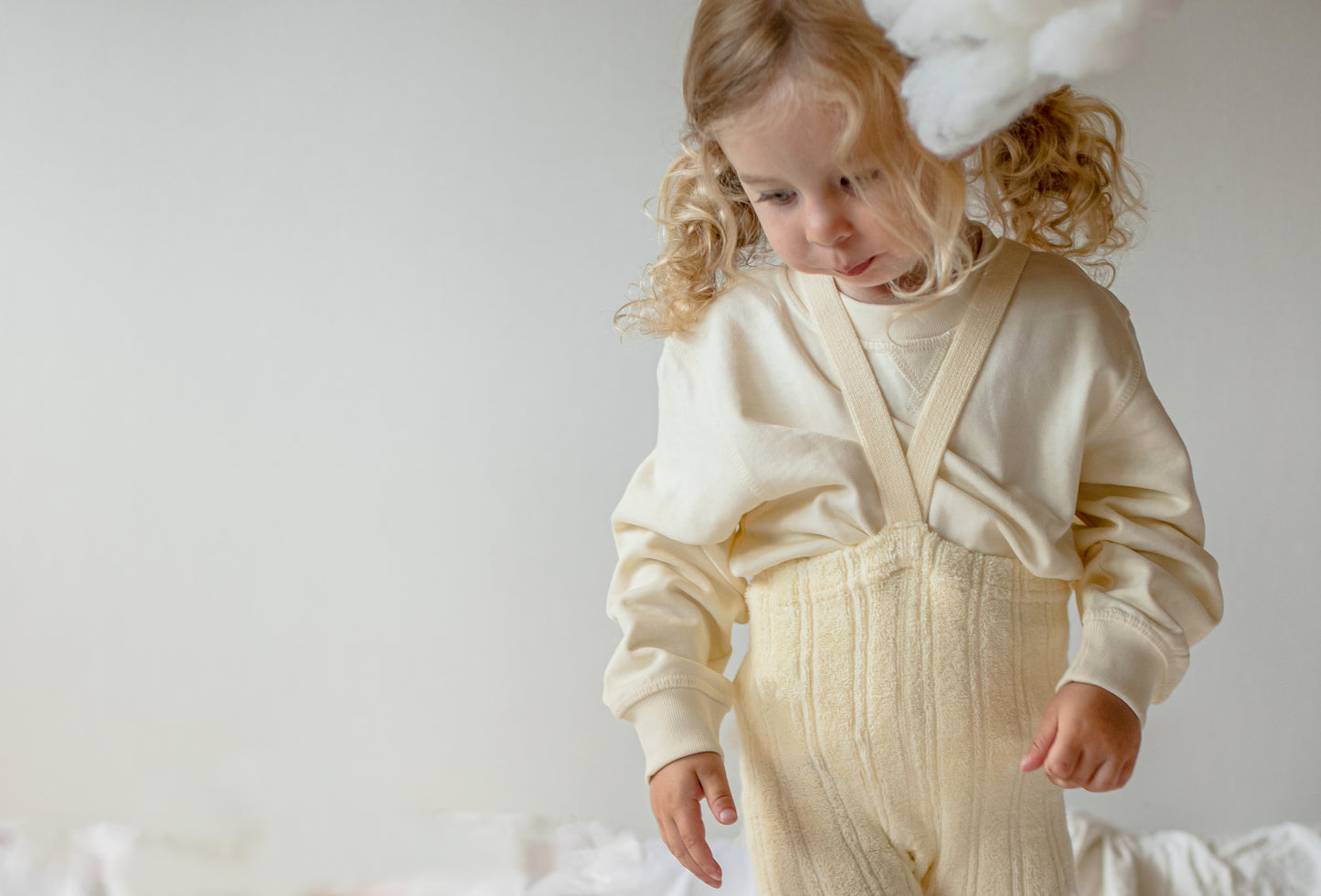 Granny Teddy Footless Tights With Braces - Lemon Icing [SILLY Silas (Heavenly Collection)]