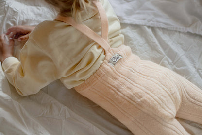 Granny Teddy Footed Tights With Braces - Silky Peach [SILLY Silas (Heavenly Collection)]