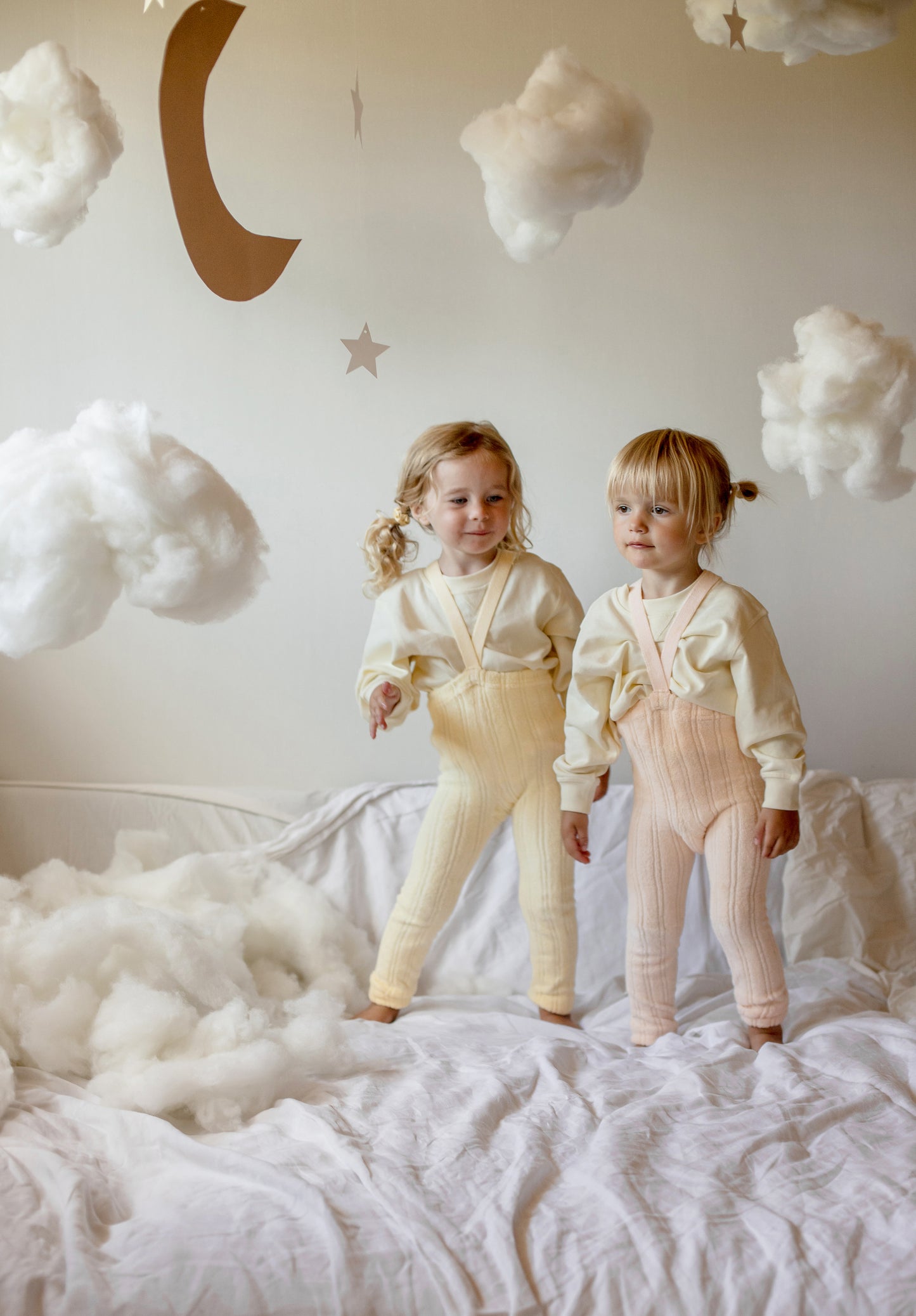 Granny Teddy Footless Tights With Braces - Lemon Icing [SILLY Silas (Heavenly Collection)]