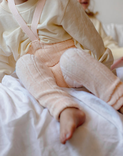 Granny Teddy Footless Tights With Braces - Silky Peach [SILLY Silas (Heavenly Collection)]