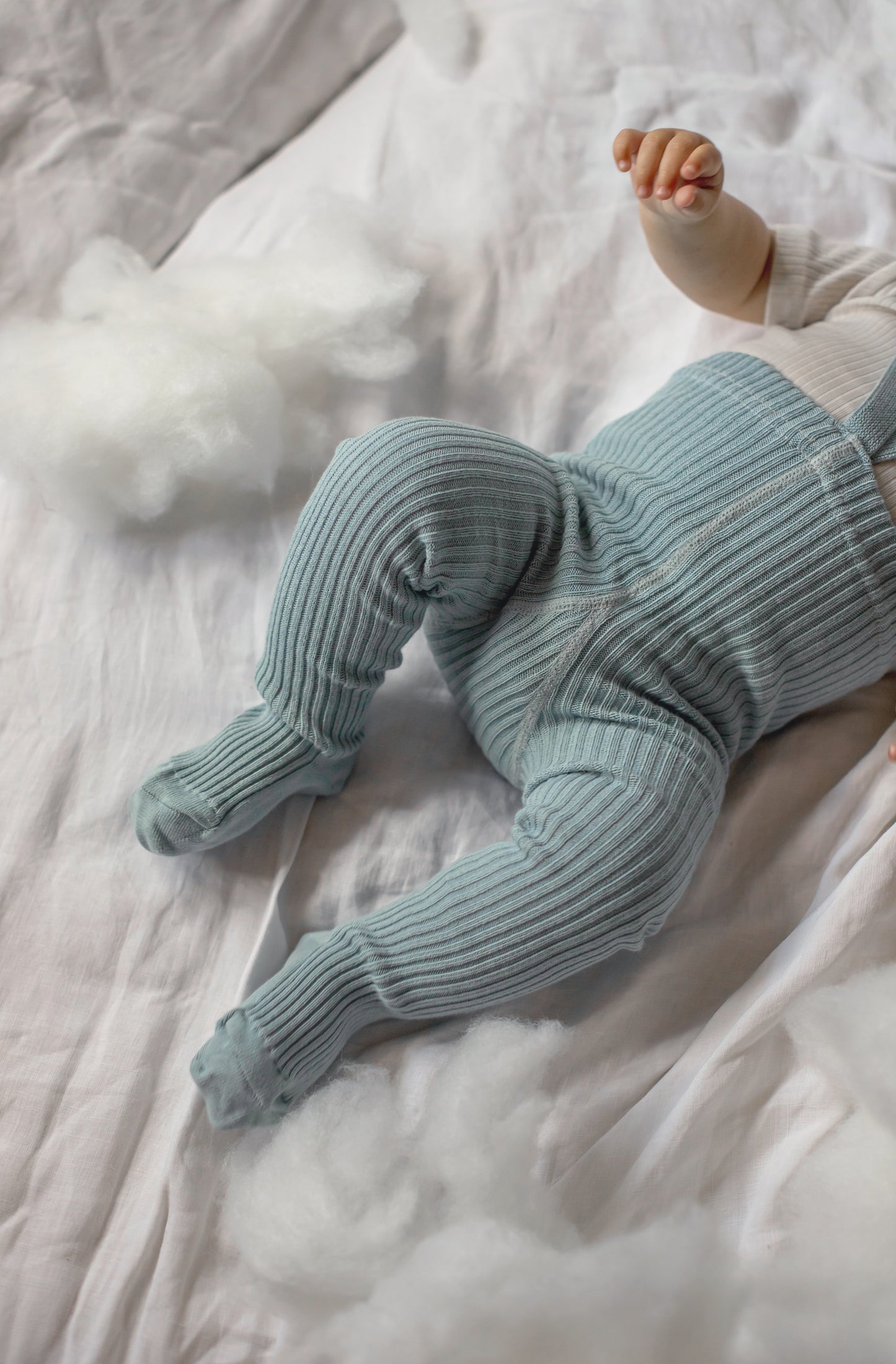 Hippy Footed Tights With Braces - Misty Blue [SILLY Silas (Heavenly Collection)]