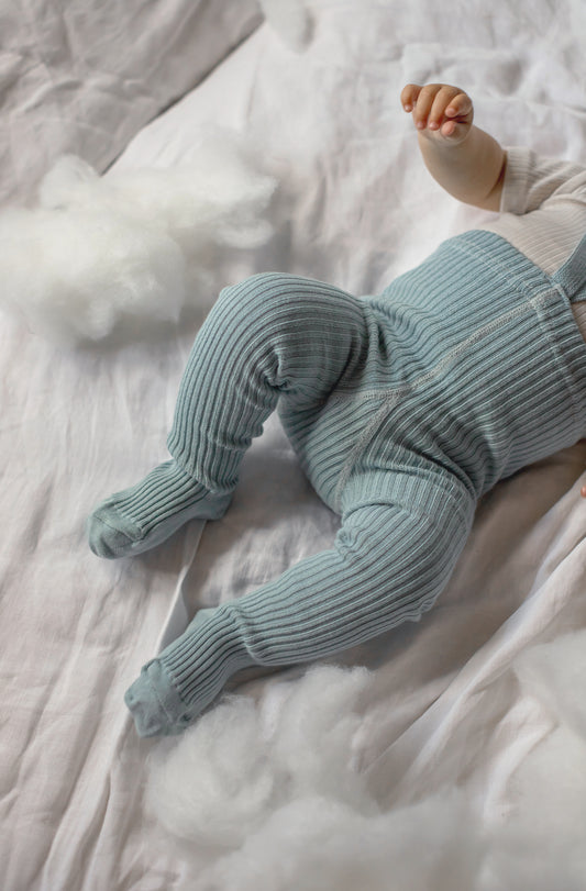 Hippy Footed Tights With Braces - Misty Blue [SILLY Silas (Heavenly Collection)]