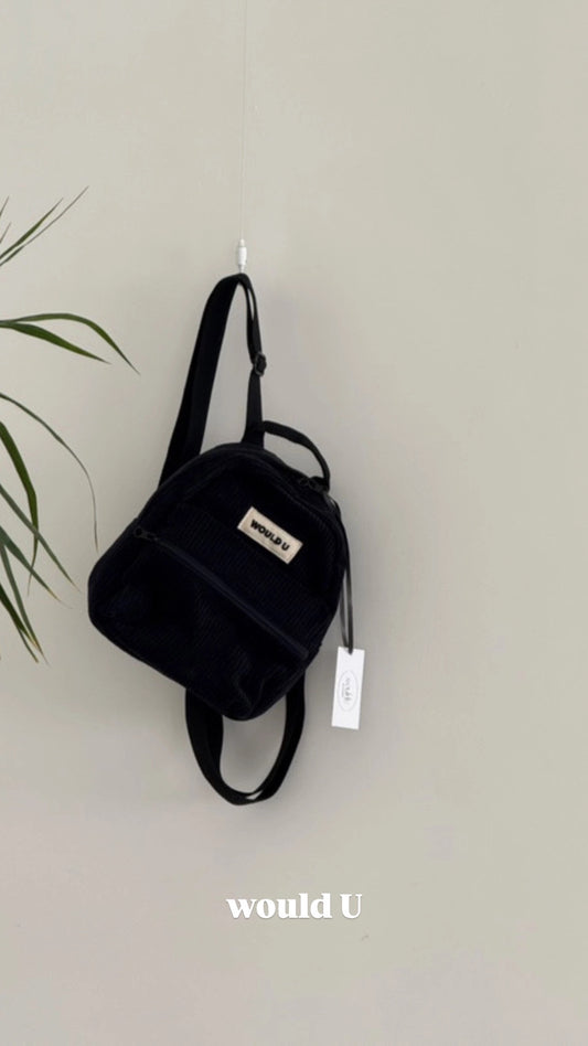 【オーダー会】Wouldu Corduroy Back Pack - Deep Navy [wouldU]【2025年11月下旬以降順次お届け予定】