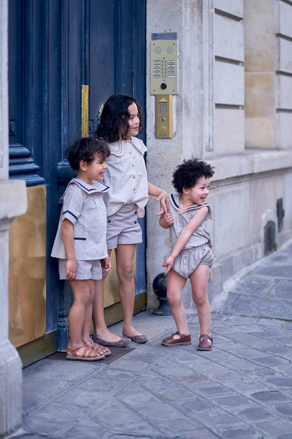 Bloomer CHAILLOT - dark beige stripes [Maison Marelle] (26SS)